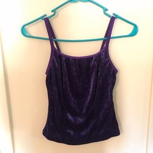 Cropped Velvet Tank Top